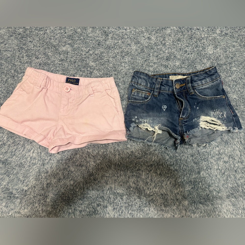 Set of two beautiful shorts ! Polo &  Zara  for girls size 4T